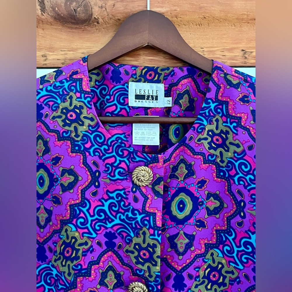 1980s Vintage Drop Waist Secretary Dress
